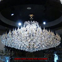 Grands lustres en cristal de globe de plafonnier de mariage d'hôtel de décoration de maison d'or personnalisé pour des hôtels