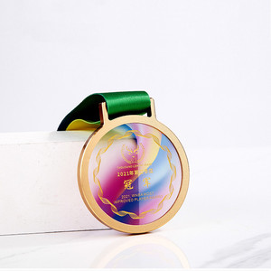 अनुकूलित क्रिस्टल ग्लास पदक उच्च बनाने की क्रिया धातु पदक थोक खेल उपकरण - Product Image 4