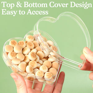 Boîte cadeau en plastique en forme de cœur YUZMEI, boîte à chocolat 4 pièces, boîtes à bombonnières en acrylique, boîtes transparentes pour bonbons, contenants pour cadeaux de mariage - Product Image 3