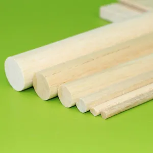 3A grade China wholesale suppliers custom balsa round wood sticks Balsa Wood Round Dowels Sticks