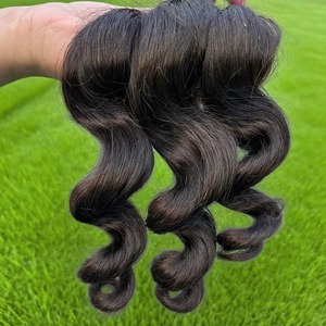 26 28 bó sóng lỏng 100% tóc con người nguyên Trinh chưa qua chế biến phần mở rộng, Bán Buôn lỏng sóng sâu bó đôi sợi ngang - Product Image 3