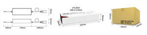 Driver LED MiBOXER HF1-P400V220 haute tension, monochrome, à gradation, 1 canal, 400W pour bande lumineuse - Product Image 4
