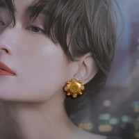 Boucles d'oreilles clous en pierre naturelle de style vintage, de luxe, haut de gamme, pour femmes