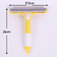 Nettoyeur de vitres multifonction 3-en-1 durable avec poignée en plastique, arrosoir et raclette pour la maison