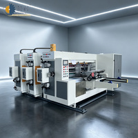 Machine d'impression flexographique rotative à 2 couleurs pour la fabrication de boîtes en carton ondulé personnalisées, utilisation en usine
