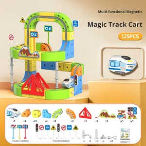 Train électrique anti-gravité transformable en blocs de construction magnétiques 3D en plastique pour enfants de 7 à 14 ans, unisexe - Product Image 3