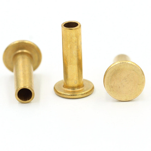 Rivet semi-tubulaire aveugle à tête fraisée en laiton M2 sur mesure avec finition polie, grade 4.8-12.9, force de préhension 0.5-2 - Product Image 1