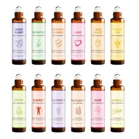Minyak Esensial Roll-On Aromaterapi yang Dapat Disesuaikan, Bola Pijat, Campuran Aroma Alami, OEM Label Pribadi