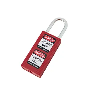 China Manufacturer's 76mm Insulation Nylon Shackle Padlock Long Lock Body Non-Conductive Cylinder Lock Product