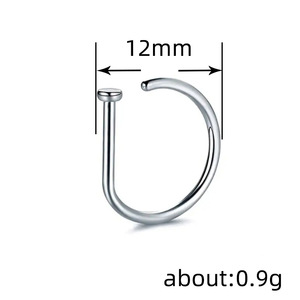 Anello per naso unisex, semplice, alla moda, gioiello per il corpo, da indossare tutti i giorni - Product Image 4