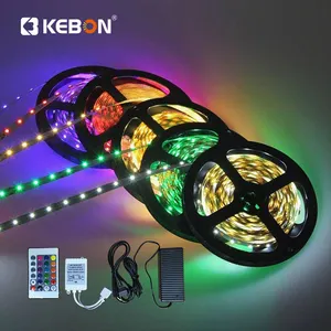 户外智能带适配器可移动控制器DC12V RGB ip65防水5050柔性led灯条