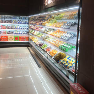 Congelador comercial de supermercado con vitrina refrigerada abierta de varios niveles - Product Image 2