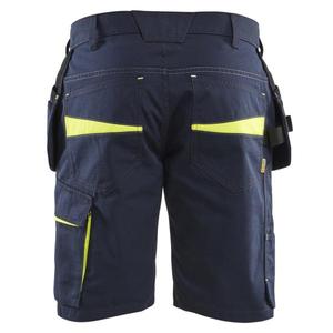 BLAKLADER - 149413308633C46 Short de service avec poches à clous Bleu marine foncé/Jaune haute visibilité-EAN 7330509920688 HI-VIS WORKWEAR - Product Image 2
