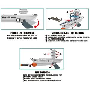 2 in 1 eejeuçak mancınık oyuncak silah uçak taşıyıcı ection yumuşak kurşun köpük uçak başlatıcısı oyuncak silah çocuk için oyuncak açık oyun - Product Image 6