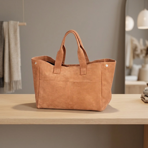 Sacs à main robustes de qualité supérieure en cuir véritable, pochette à fermeture éclair, imperméable, grande capacité, légers, vintage, pour filles, à porter à l'épaule - Product Image 5