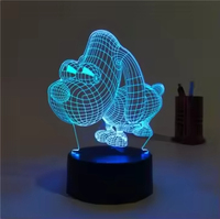 Décoration de chambre, étoiles, lumières du Ramadan, cadeau, ornement, lumière de nuit LED 3D USB pour enfants