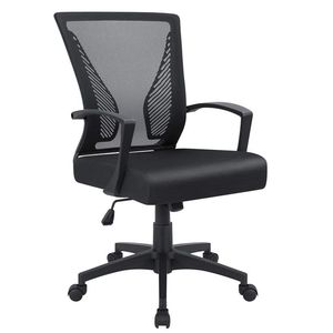 Chaise de bureau en maille pour ordinateur, couleur noire, prix de gros, avec support lombaire - Product Image 1
