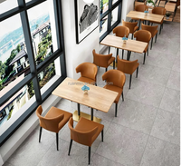 Banquette d'angle moderne de style mid-century, banquette de restaurant rembourrée en similicuir bleu avec structure en bois massif pour café, restaurant