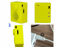Boîte à musique personnalisable avec lumière carrée, flash, vibration, assistant de sommeil, machine à bruit blanc, électronique grand public