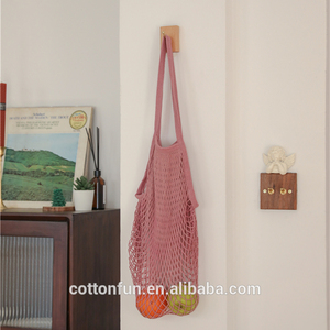 reusable fruit and bags 100 % GOTS + Fairtrade organic cotton vegetable nets for plastic free shopping including bread