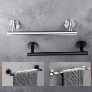 Một Bộ phụ kiện phòng tắm <span class=keywords><strong>satin</strong></span> nickel chrome đen khăn chủ giữ giấy móc SS304 - Product Image 6