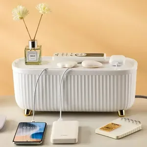 Boîte de rangement de câbles grande capacité avec couvercle, organiseur de multiprises de bureau <span class=keywords><strong>pour</strong></span> fils et chargeurs - Product Image 3