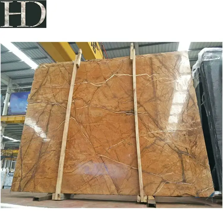 Rainforest Marble Polished Finished Rain Forest Brown Marble Slabs for Hotel