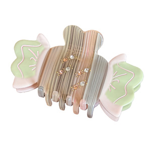 Pince à cheveux en acétate haut de gamme pour fille, motif cœur et bonbons, polyvalente, type pince requin, accessoire capillaire, cadeau - Product Image 5