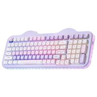 Clavier mécanique sans fil OEM ODM C98, thème violet, interrupteurs Candy, clavier Cake, 99 touches avec pavé numérique, keycaps MOA, BT502