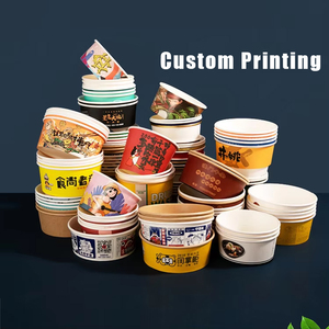 Nhà Sản Xuất Chất Lượng Cao Phân Hủy Sinh Học Vòng Trái Cây Salad Hộp Đựng Thực Phẩm Dùng Một Lần Kraft <span class=keywords><strong>Paper</strong></span> Bowl Bao Bì Cup - Product Image 6