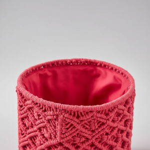 Panier de rangement rond en macramé | Boho Home Decor Panier en macramé pour la maison et l'hôtel Art bohème - Product Image 1