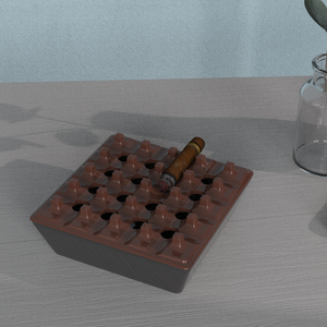 OEM artesanía al por mayor Logotipo de forma personalizada al aire libre a prueba de viento <span class=keywords><strong>terraza</strong></span> rejilla 16 agujeros gran cuadrado de cerámica Cenicero con tapa - Product Image 6