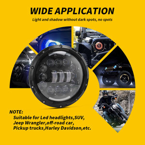 Foco led antiniebla de 7 pulgadas, 60W, 4 modos de luz, lámpara de conducción, Faro de ojo de Ángel para motocicleta, accesorios Wrangler para motos - Product Image 5