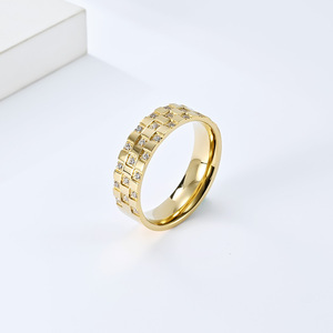 Luxury, unisex, <b>titanium</b> steel diamond-encrusted cubic zirconia <b>rings</b> for men, women, and couples personalized jewelry. - Product Image 2