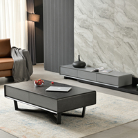 Ensemble meuble TV et table basse en bois massif, design minimaliste moderne, avec rangement, écologique et durable, pour salon