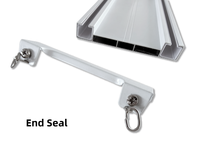 Rail de rideau double moderne en aluminium blanc pour fenêtres de maison et d'hôtel avec glissière double ondulée et crochet simple à pli S
