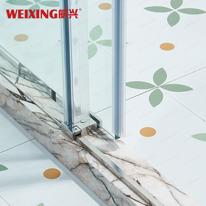 Chất Lượng Cao Khách Sạn Nhà Phòng Tắm Duy Nhất Trượt Vòi Hoa Sen Cửa Không Khung Hình Chữ Nhật 304 Thép Không Gỉ Tempered Glass Phòng Tắm - Product Image 4