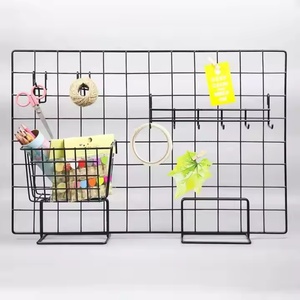 Dispositif de stockage et d'organisation Grille métallique suspendue pour photos Panneau d'affichage pour photos Panneau mural à grille métallique - Product Image 6