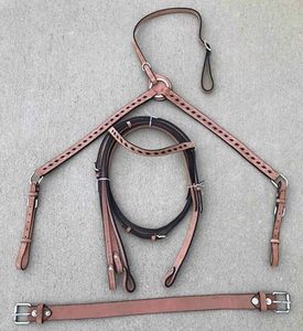 Premium Horse Western Crystal Blinge Headstall & Breast Collar Set Cuir Léger Conception saisonnière Horse Ridding Équipements - Product Image 4