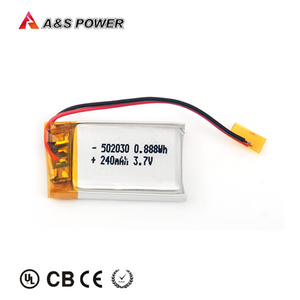 IEC62133/UL/UN38.3 502030 rechargeable 3,7 V 250 mAh lithium polymer lipo battery Headphones for bluetooth - Product Image 6