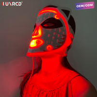 Masque facial LED multifonction ILUXRED, thérapie par lumière rouge, infrarouge proche, masque de thérapie rouge en silicone