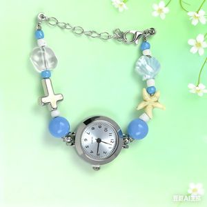 Nuevo Reloj de Pulsera de Cuentas de Cerámica para Mujer, Reloj de Pulsera Tejido a Mano - Product Image 5