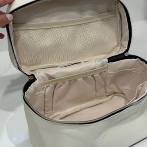 Pur coton arc décoration sac cosmétique fermeture éclair en métal sacs de maquillage haute qualité grande capacité sac de rangement pour femmes hommes voyage - Product Image 3