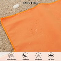 Serviettes de plage ECO personnalisées de grande taille, 100% microfibre, douces et confortables, faciles à transporter pour la plage, la salle de sport, les voyages, la piscine