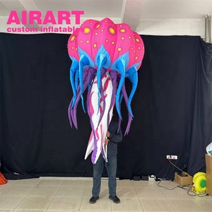 Marionnettes gonflables rouges de méduse et animal gonflable de costume de méduse pour des défilés adultes - Product Image 4