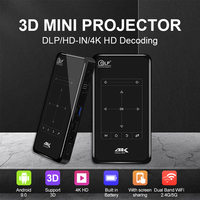 Topleo P09 II 4K Mini Android Proyector LED Proyector de bolsillo de video portátil para exteriores con láser de tiro corto para uso doméstico
