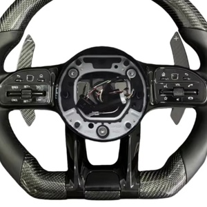 พวงมาลัยรถยนต์ทำจากคาร์บอนไฟเบอร์สำหรับ Mercedes Benz <span class=keywords><strong>AMG</strong></span> C E S คลาส W204 W205 W222 G500 G55 G63ชิ้นส่วนยานยนต์ S500 - Product Image 4