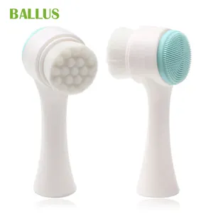 HIGH QUALITY Silicone Face Cleansing Brush Double-sided Blackhead Removal Pore Cleaner Exfoliator Facial Cleanser Brush