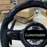 Palancas de cambio de fibra de carbono forjado azul para BMW Performance, cubierta de Alcántara, pantalla LED para F80 F30 E90 M3 M4 M5