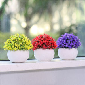 <span class=keywords><strong>Plantas</strong></span> <span class=keywords><strong>artificiales</strong></span> con maceta de pulpa para decoración de baño, hogar y oficina, vegetación de césped artificial para decoraciones de casa - Product Image 5